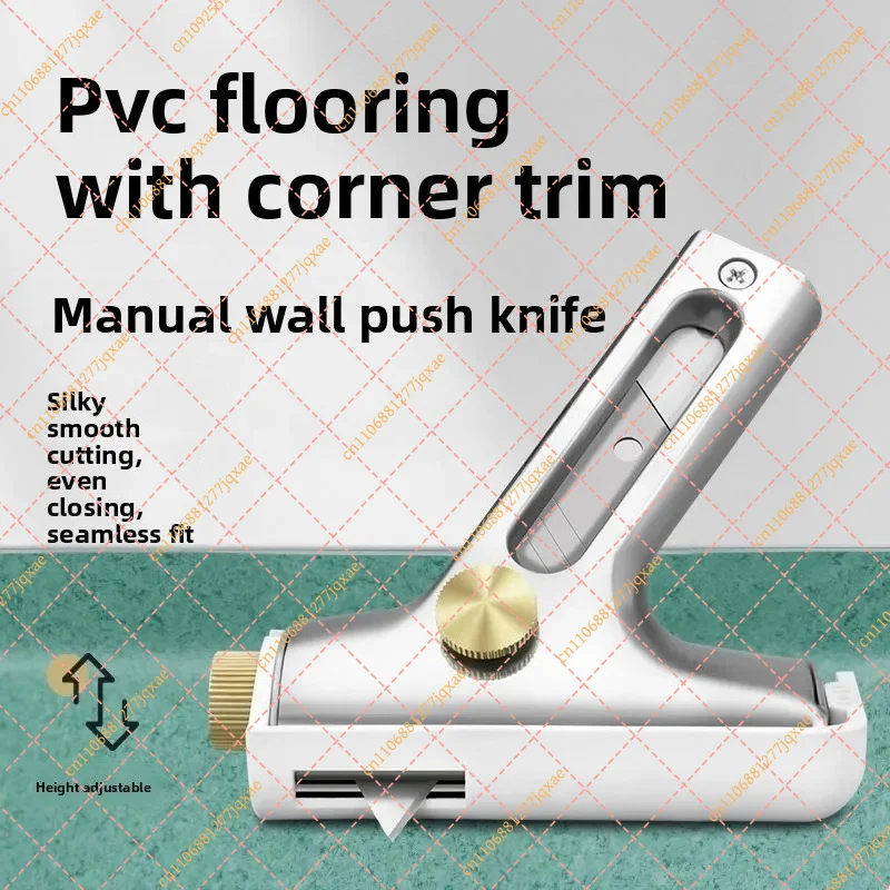 PVC Flooring Push Knife Manual Edge Cutter & Corner Trimmer for Rubber & Vinyl Construction