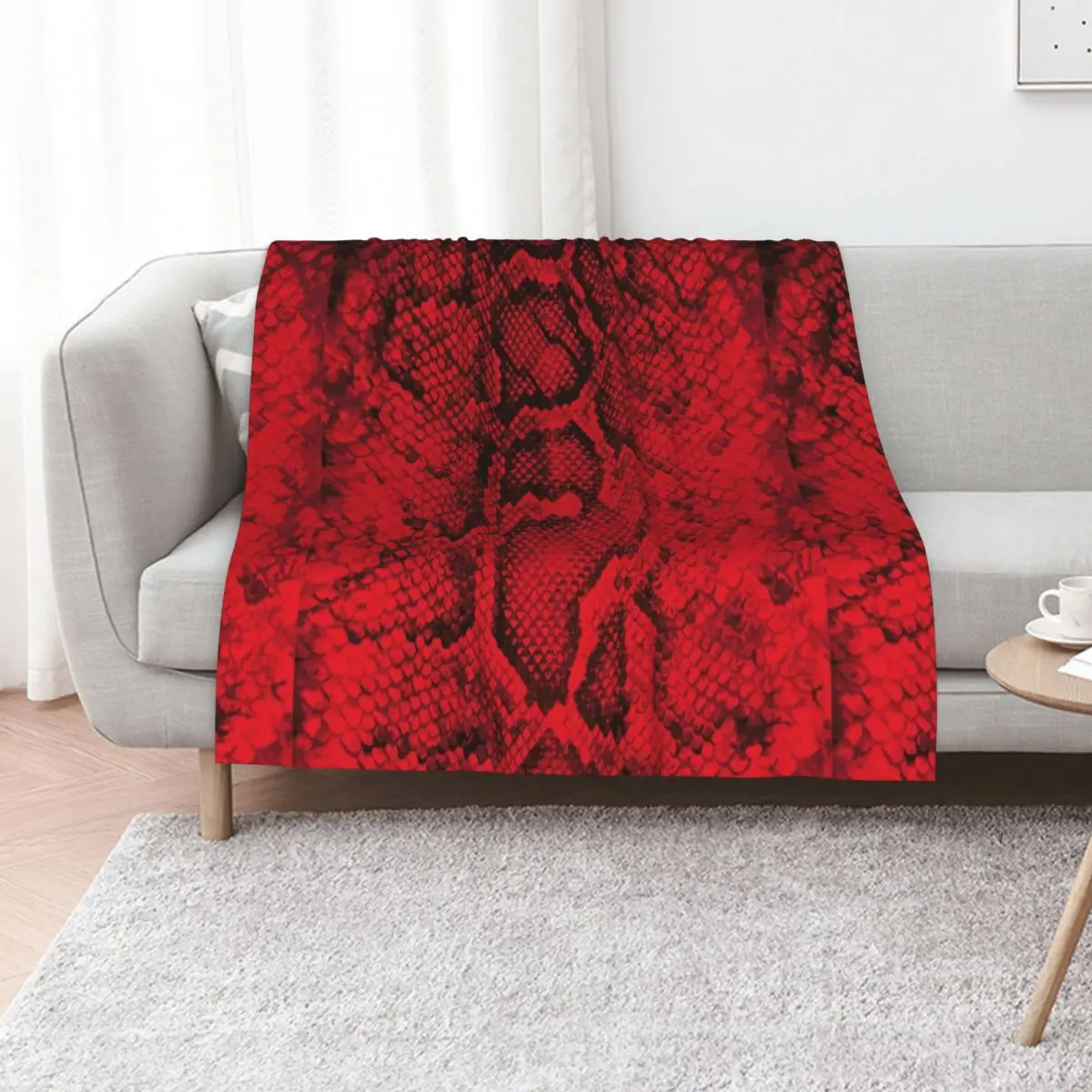 Red Snakeskin Throw Blanket Blankets For Baby anime Beautifuls Decorative Sofas Luxury Designer Sofa Throw Blankets