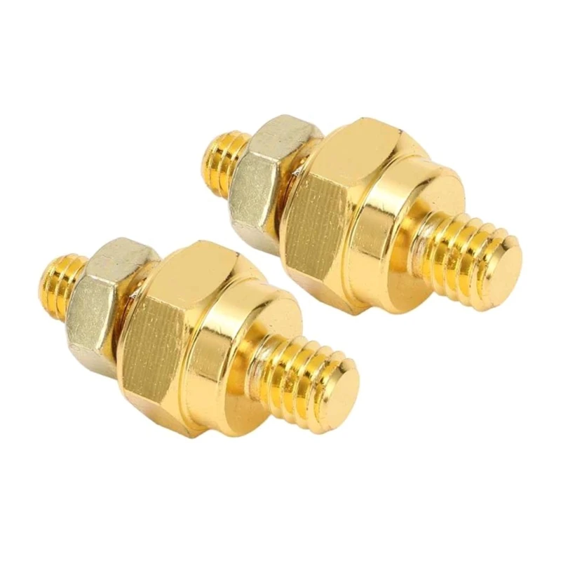 Universal Brass Top Post Short Side Post Mount Battery Compression Terminal Adapters Positive Negative 3/8in NPT Thread