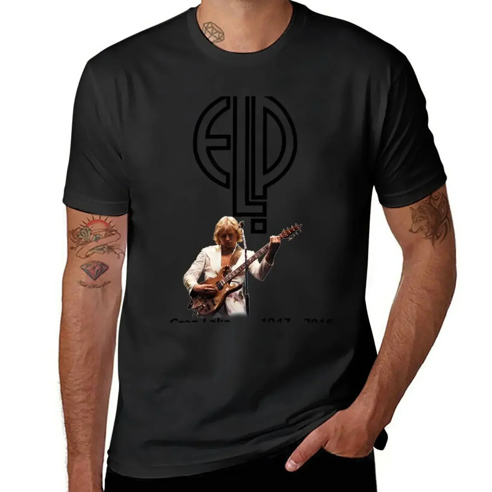 Plus size tops kawaii clothes new edition men clothes Greg Lake - Emerson Lake and Palmer Tribute T-Shirt oversized style cotton