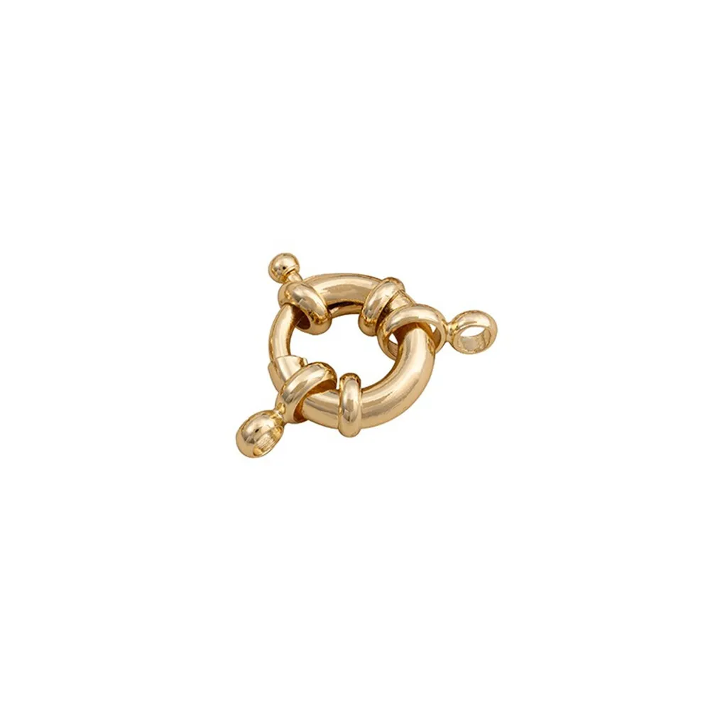 

18K Gold-plated White Gold Spring Buckle, Steering Wheel Buckle, Circle Pearl Necklace Buckle, Diy Handmade Jewelry Accessories