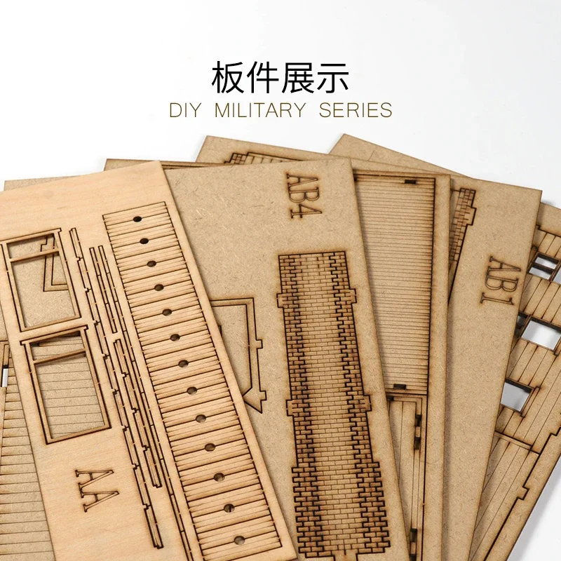 1/72 Eastern European Two-story Building Scene Wooden Assembly Model Decorations DIY Handmade Architecture Gift - Image 2