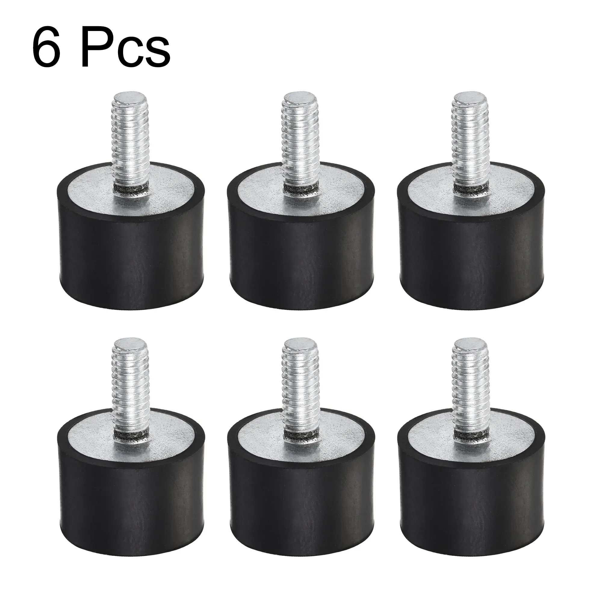 Amortiguador de goma de rosca macho M4 M5 M6, almohadilla de choque, aislador de montaje de bobina, soportes de goma, aisladores de vibración tipo VD, 6 uds.