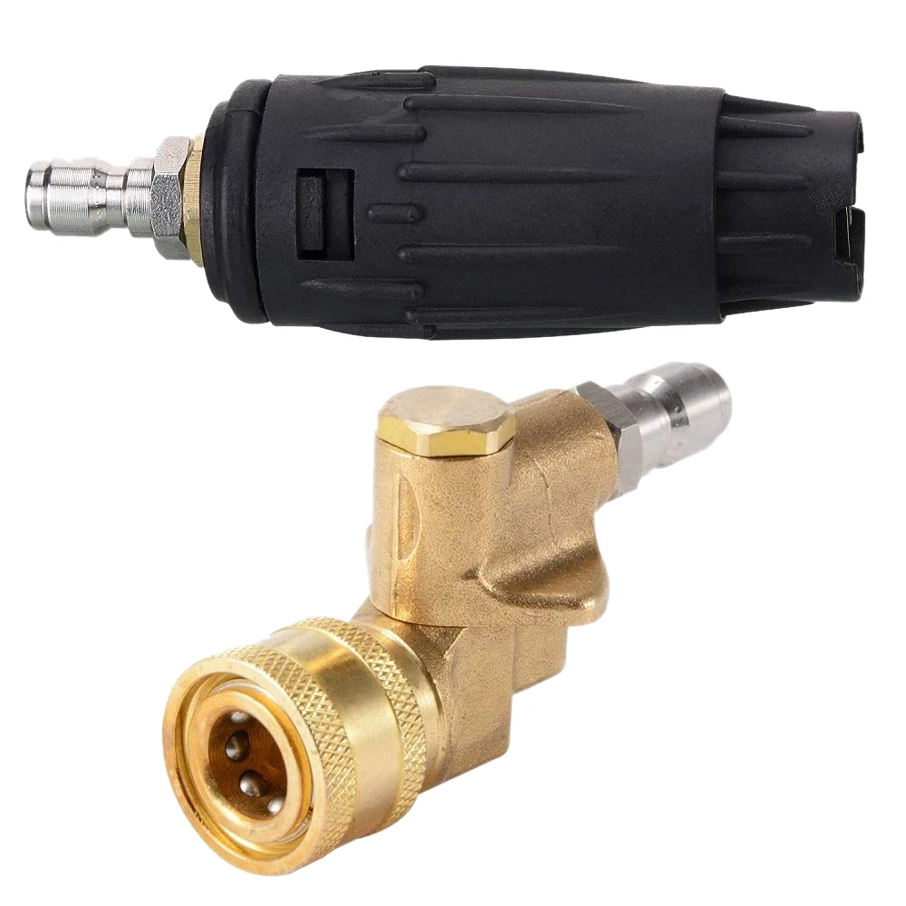 Pressure Washer Tips, Adjustable Pressure Washer Nozzle Tip 1/4 Inch 3000 Psi, Quick Connecting Pivoting Coupler 1/4 Inch 4500