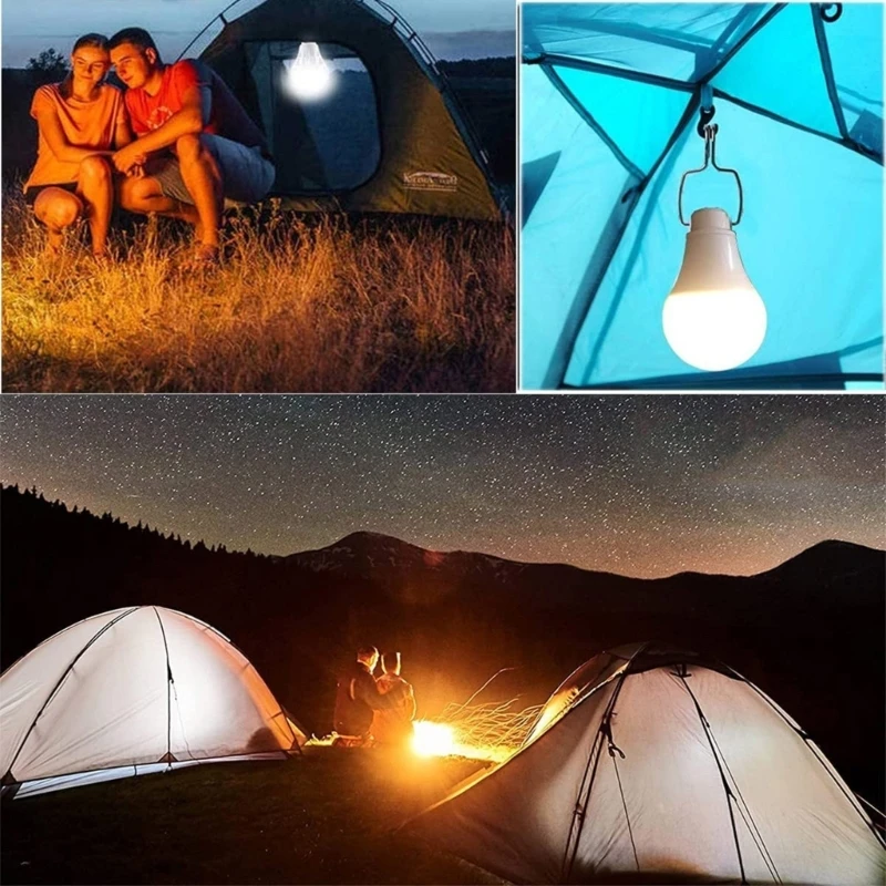 5W LED Bulb USB Camping Lamp 6500K 5V Portable Tent Lamp with Switches USB Cable Bulbs for Camping Emergency Dropship