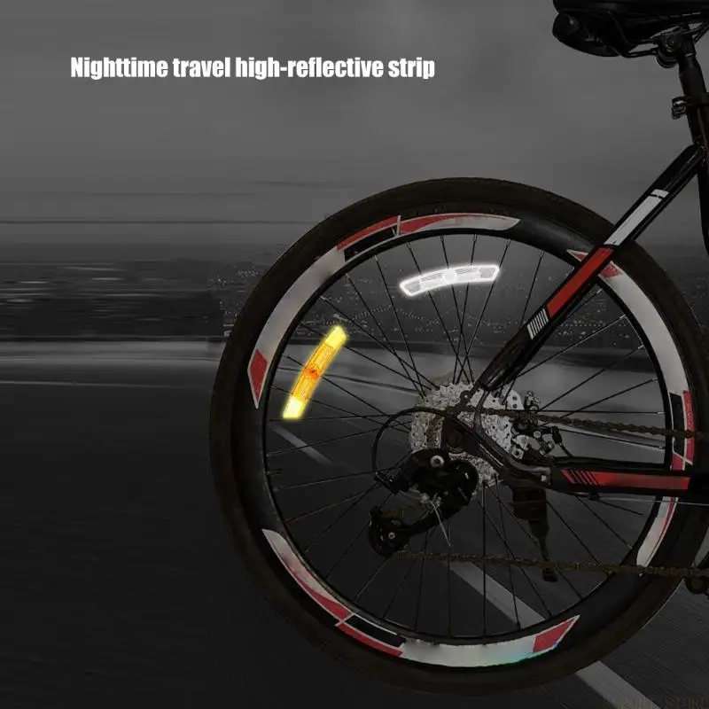 U2JB Bike Wheel Safety Reflectors Premium Plastic Bicycles Reflectors Strips