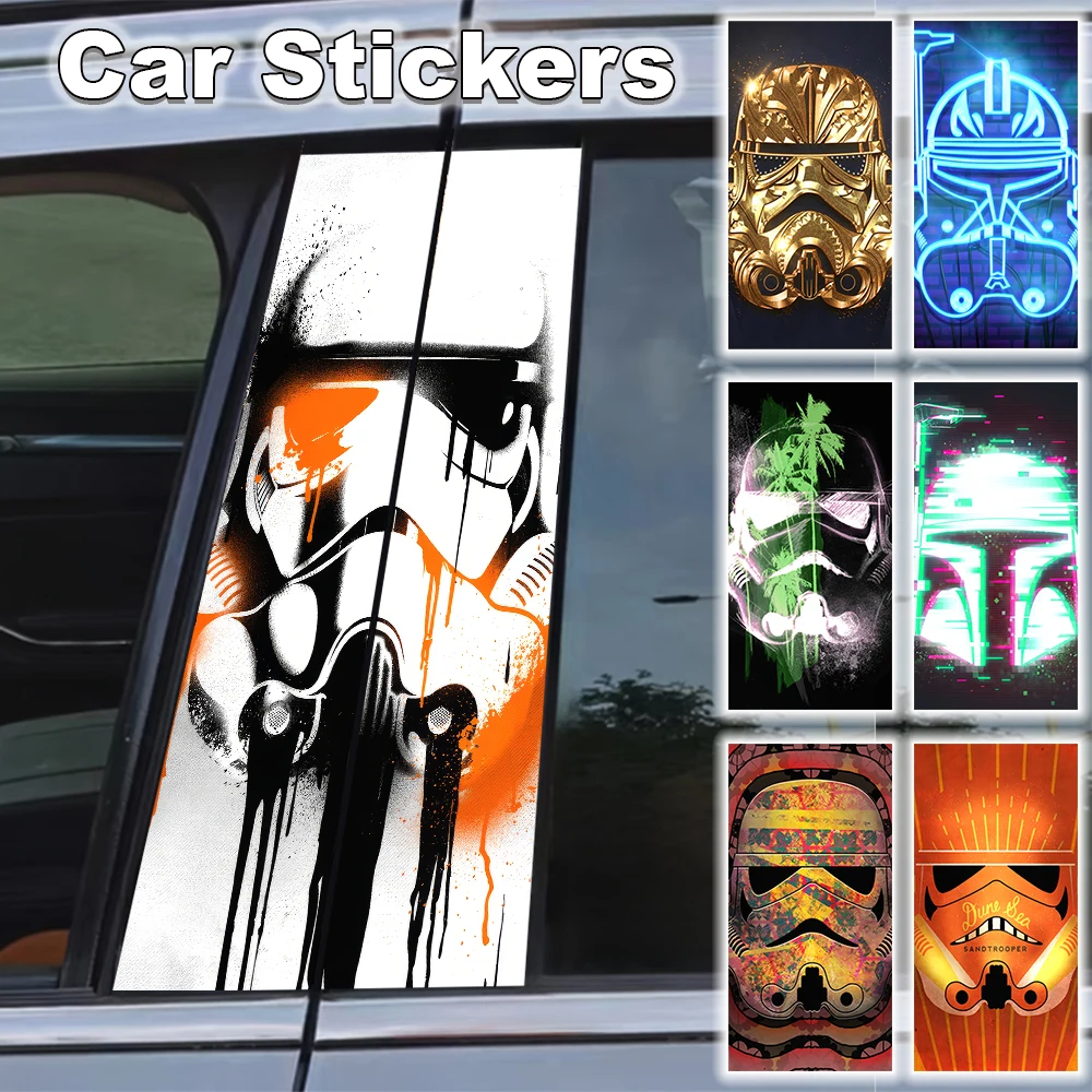 

Star Wars Car B Pillar Sticker Decal JDM Accessorie Waterproof Self-adhesive Poster Lightsaber Scratch Resistant Darth Vader