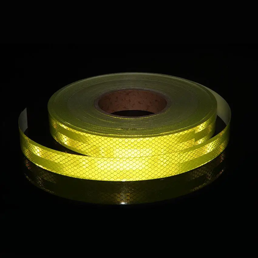 25Mmx45M Motorcycle Reflective Tape Yellow Red White Fluorescent Reflect Sticker Car-Styling Self Adhesive Warning Reflctor Film