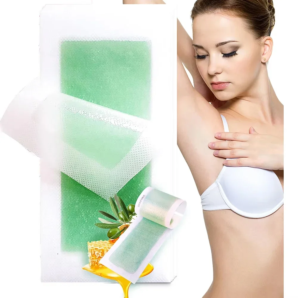 33 Pcs Depilatory Wax Strips Hair Removal Wax Paper Cold Wax Strips Paper For Face Neck Arm Leg Body Beauty Tools - view 3