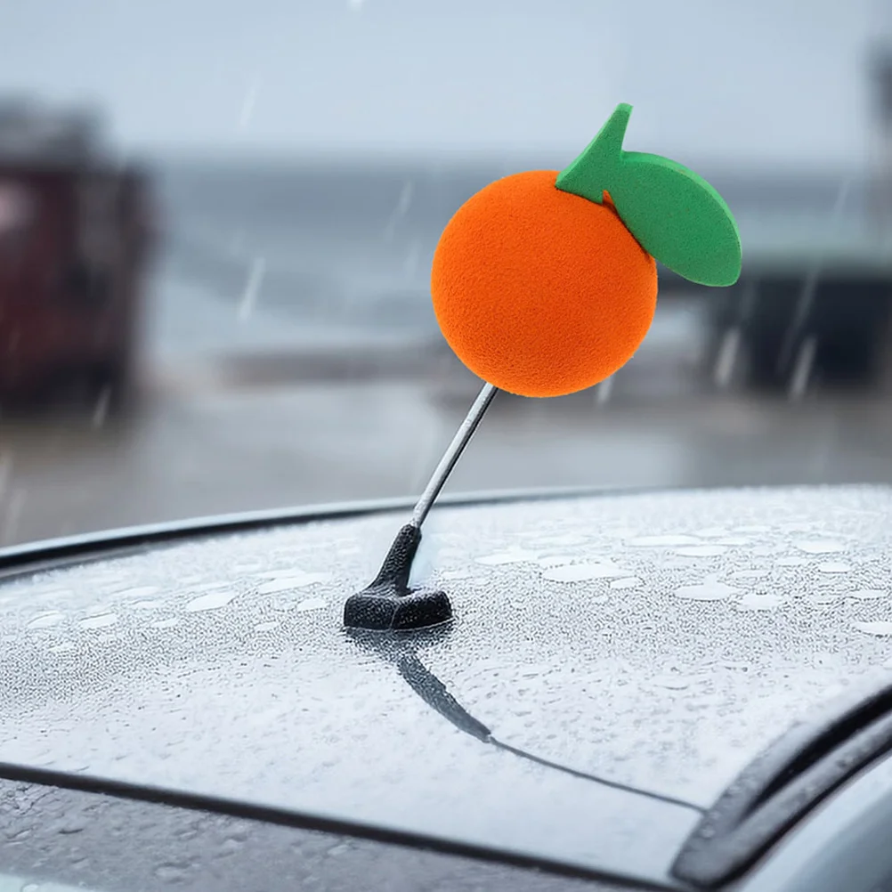 

2pcs Eva Car Antenna Ball Decor Scratch Resistant Easy Install Stylish Vehicle Ornament Auto Exterior Accessories