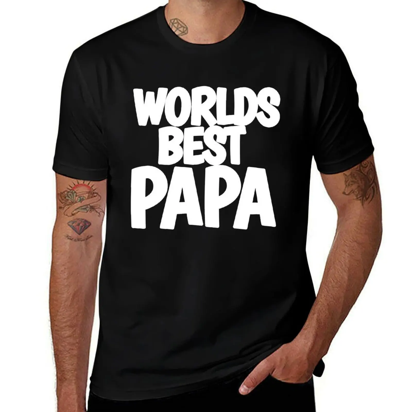 

World's Best Papa T-Shirt t shirts for man graphic vintage t shirt for man 100 percent cotton funny t shirts dark humor T-shirt