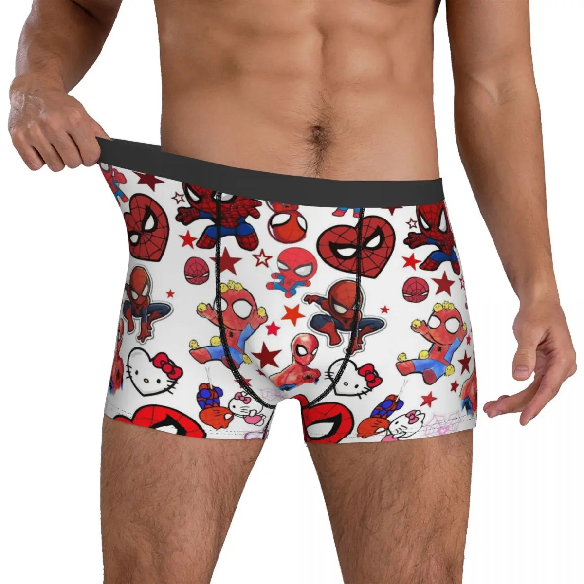 

Spider Man Collection Underwear Custom DIY Trunk Trenky Men Underpants Elastic Boxer Brief Birthday Present