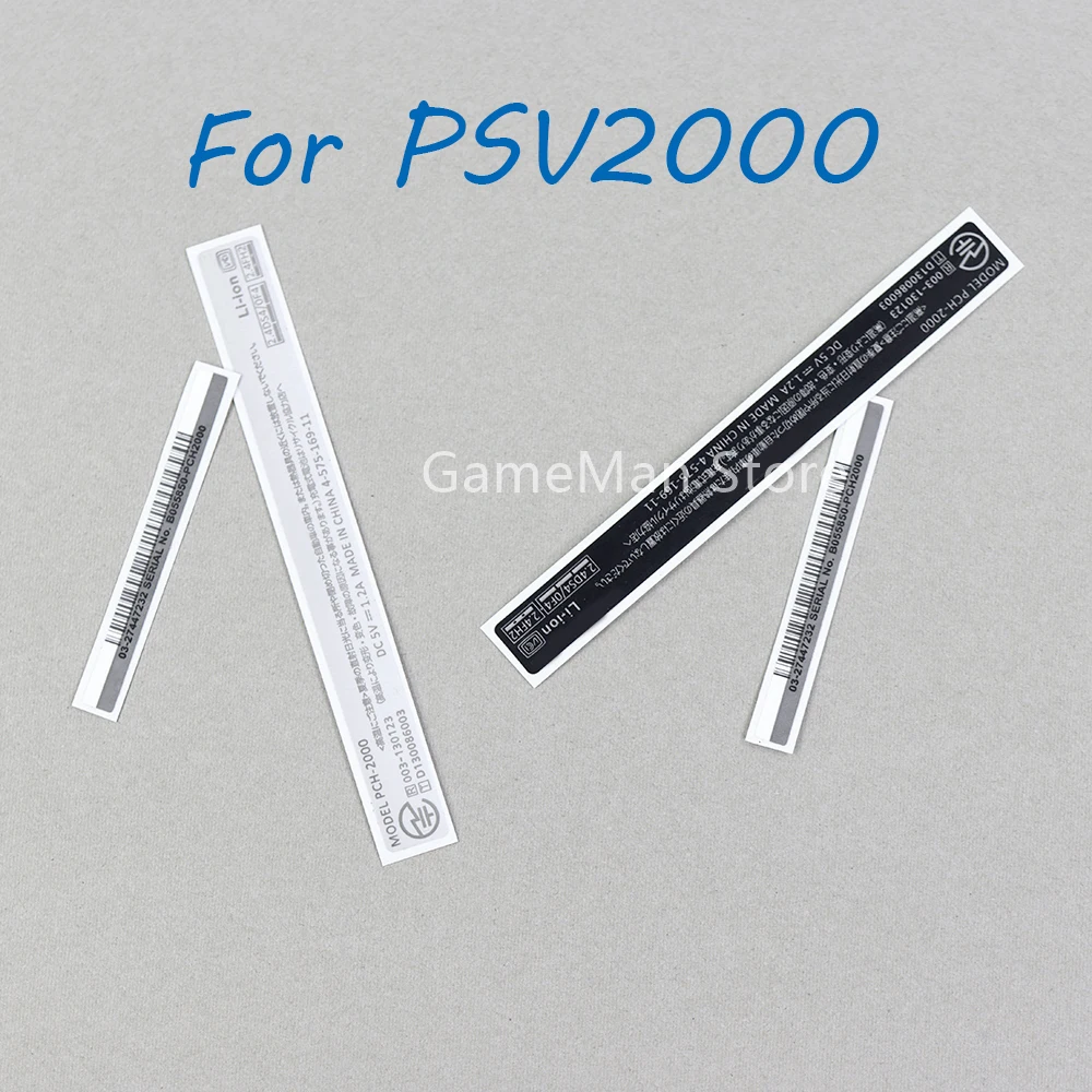 100Sets For PSV2000 2-in-1 Sticker for PSvita PSV2000 Sticker Label Host Label Back Cover Silver Edge Strip Back Sticker