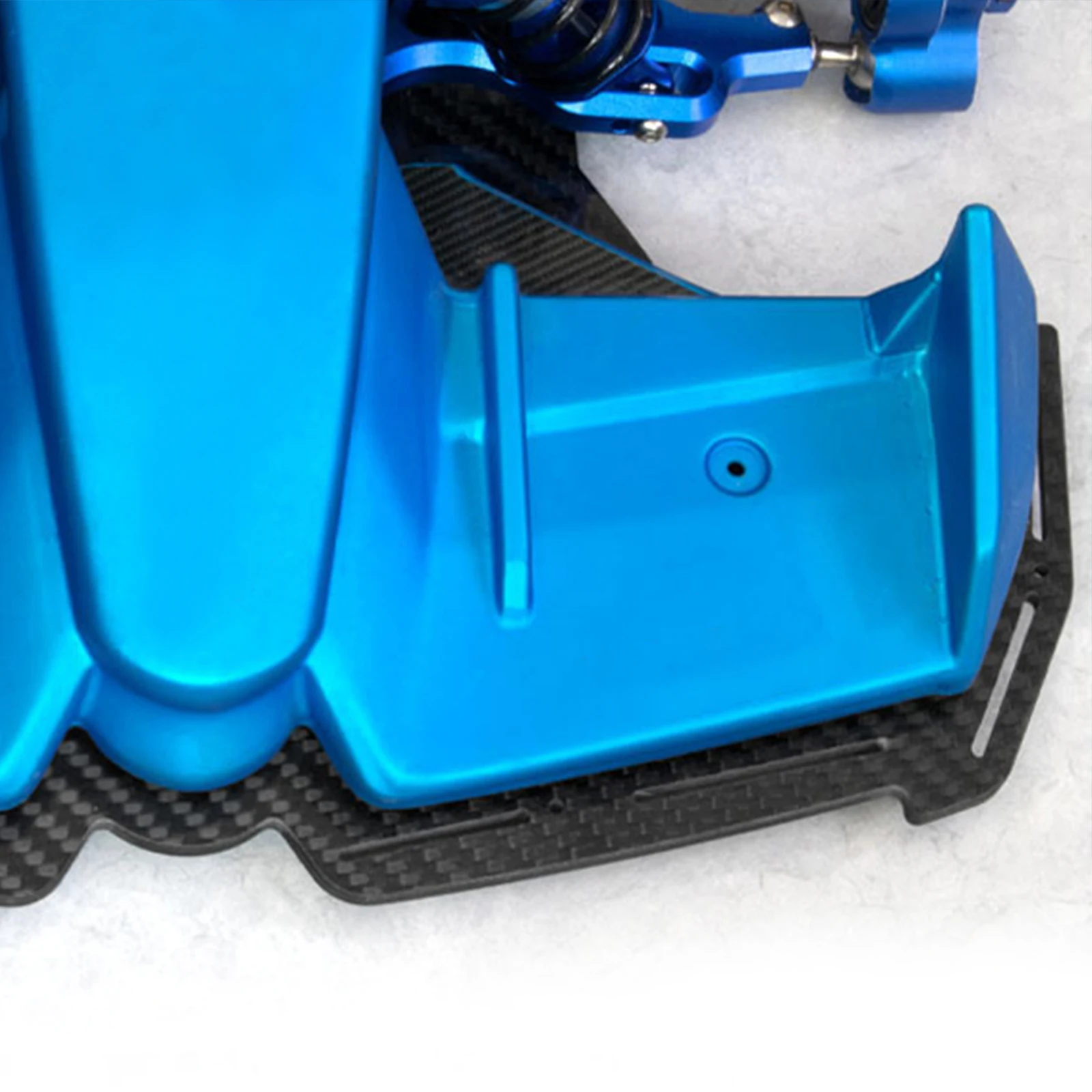 Protector inferior de placa de deslizamiento de chasis de parachoques delantero de fibra de carbono para coche 1/7 ARRMA LIMITLESS F1