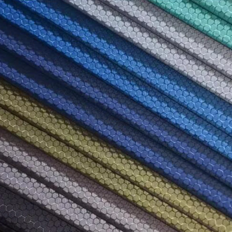 210D Honeycomb Jacquard Oxford Fabric Waterproof PU Coated Material for DIY Backpack Tent Luggage Storage Bag Durable Ripstop