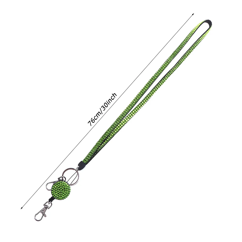 1Pc Rhinestone Lanyard Badge Reel Neck Straps Badge Holder Rope Work Card Lanyards Hang Rope Phone Anti-lost Strap Universal