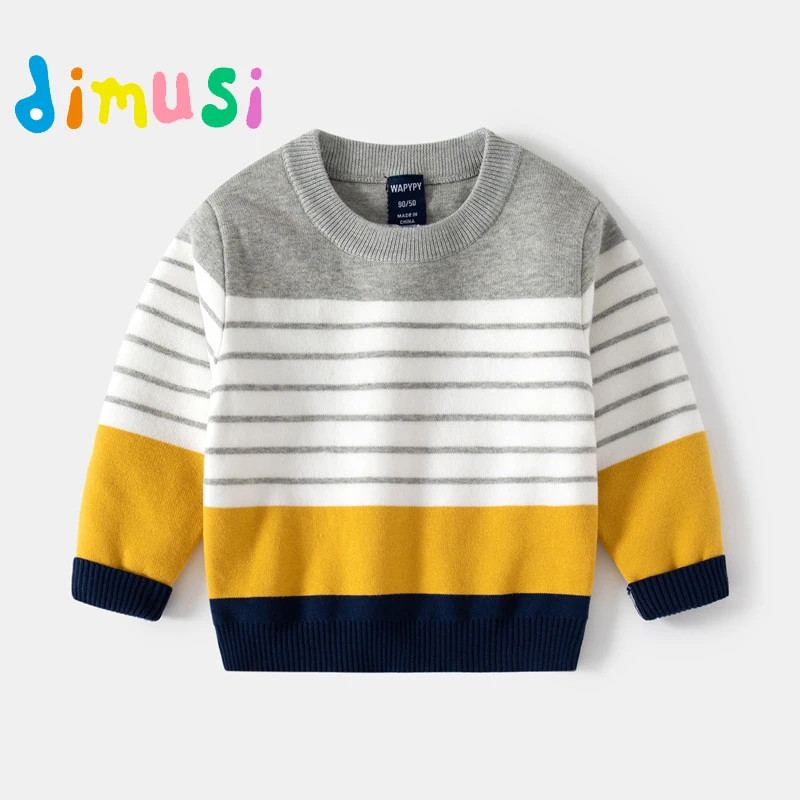 Winter Boy's Sweater Outdoor Casual Thickened Warm O-Neck Kids Pullover Fashion Slim Windproof Sweater Children's Clothing