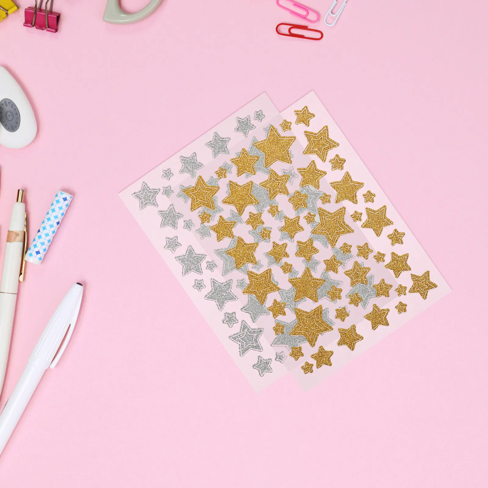 

10Pcs Reward Glitter Star Stickers Sparkling Classroom Incentive Star Sticker Chart Teacher Supplies Behavior Chart