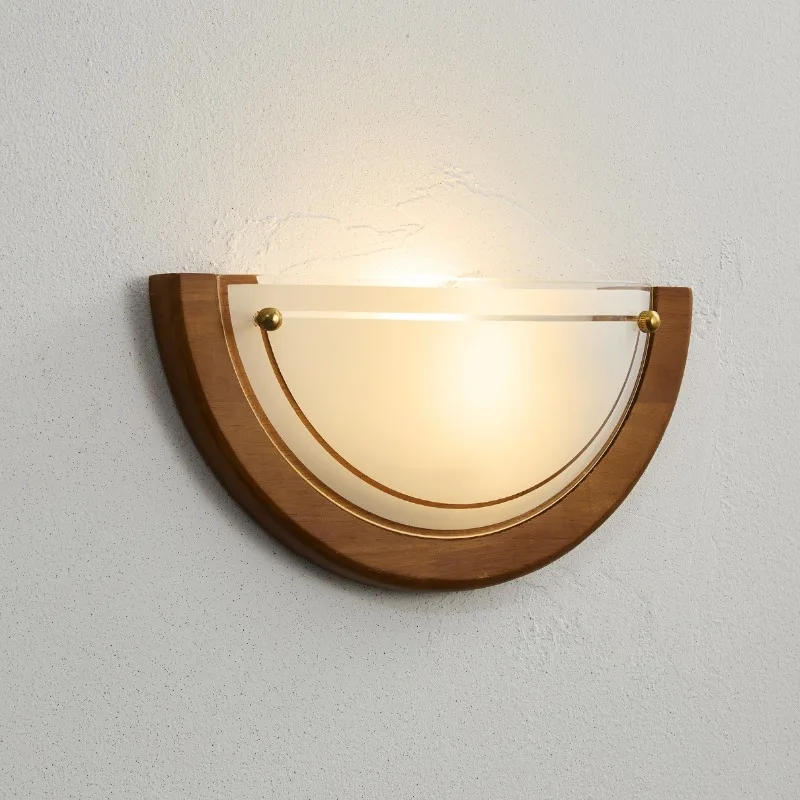 

Ретро антикварные деревянные настенные светильники цвета ореха дизайнерское зеркало фара фойе коридор спальня прикроватная фара светодиодные настенные бра