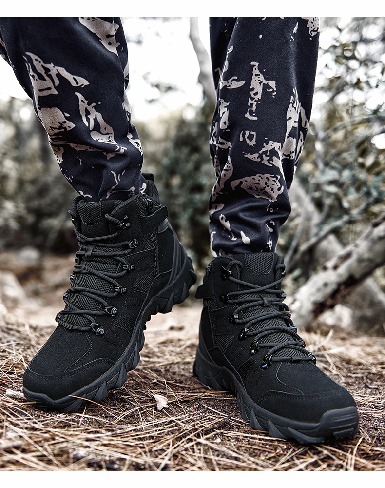 Taktische Stiefel für Herren, Armee-Schuhe, wasserdicht, Militär, Outdoor, Damen, Unisex, hochwertiges Training, ultraleicht, Camping, Sicherheit – Detail 21