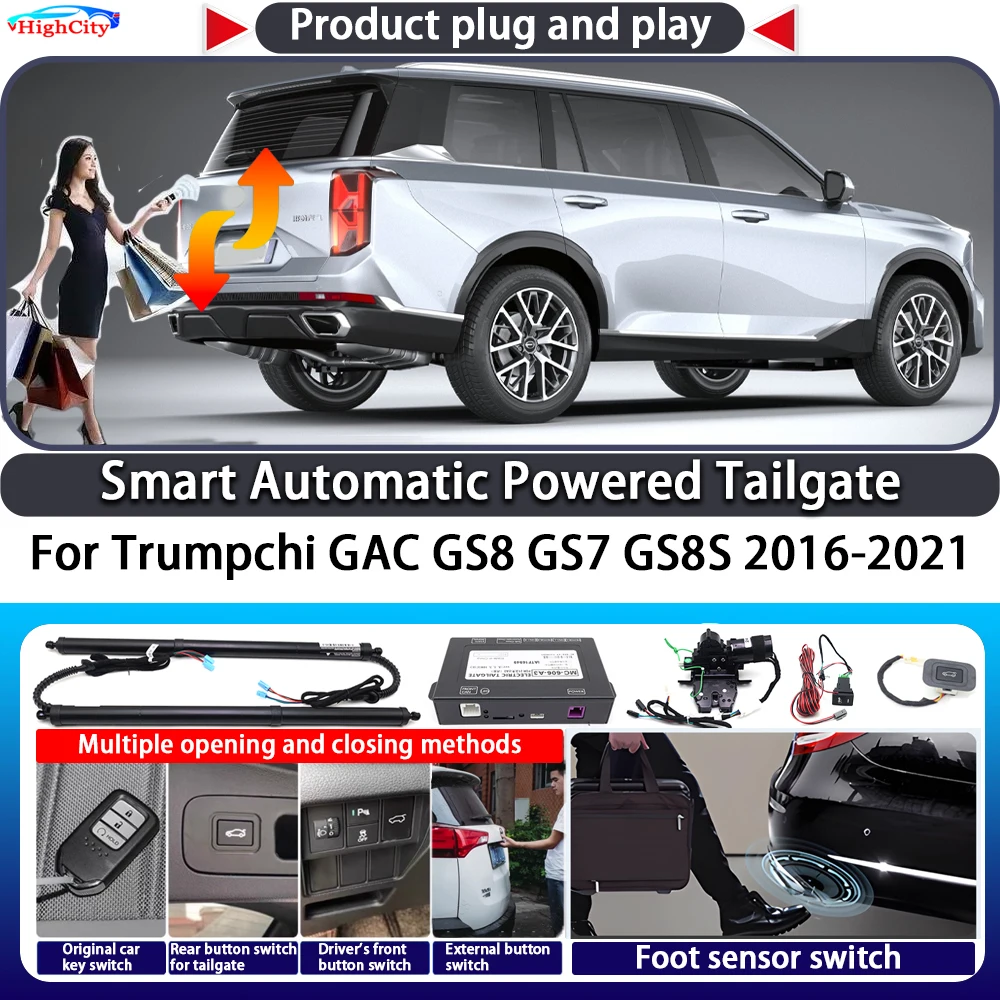 

For Trumpchi GAC GS8 GS7 GS8S 2016-2021 Smart Automatic Powered Tailgate Key Control Trunk Lift Close Electric Power Tailgate