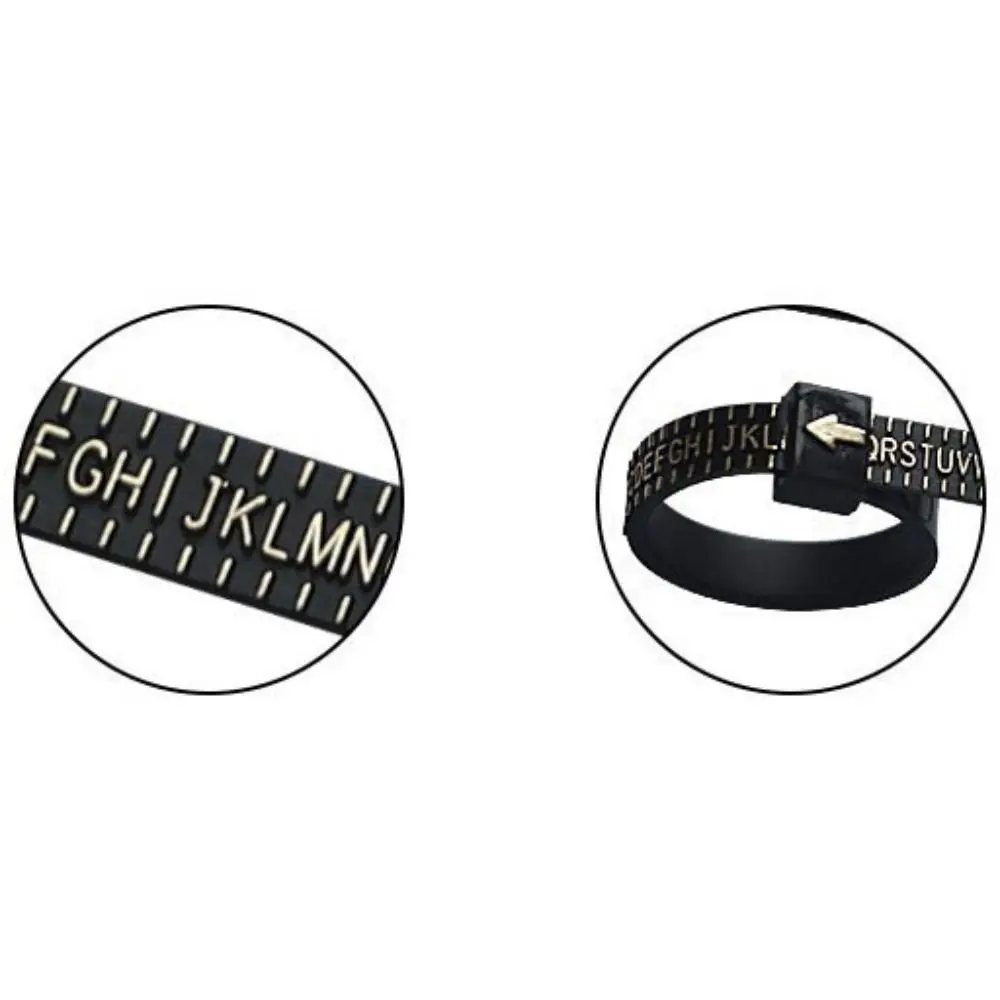 Accurate Measurement Ring Measuring Tape Portable Easy Operation Ring Measuring Band Black/White