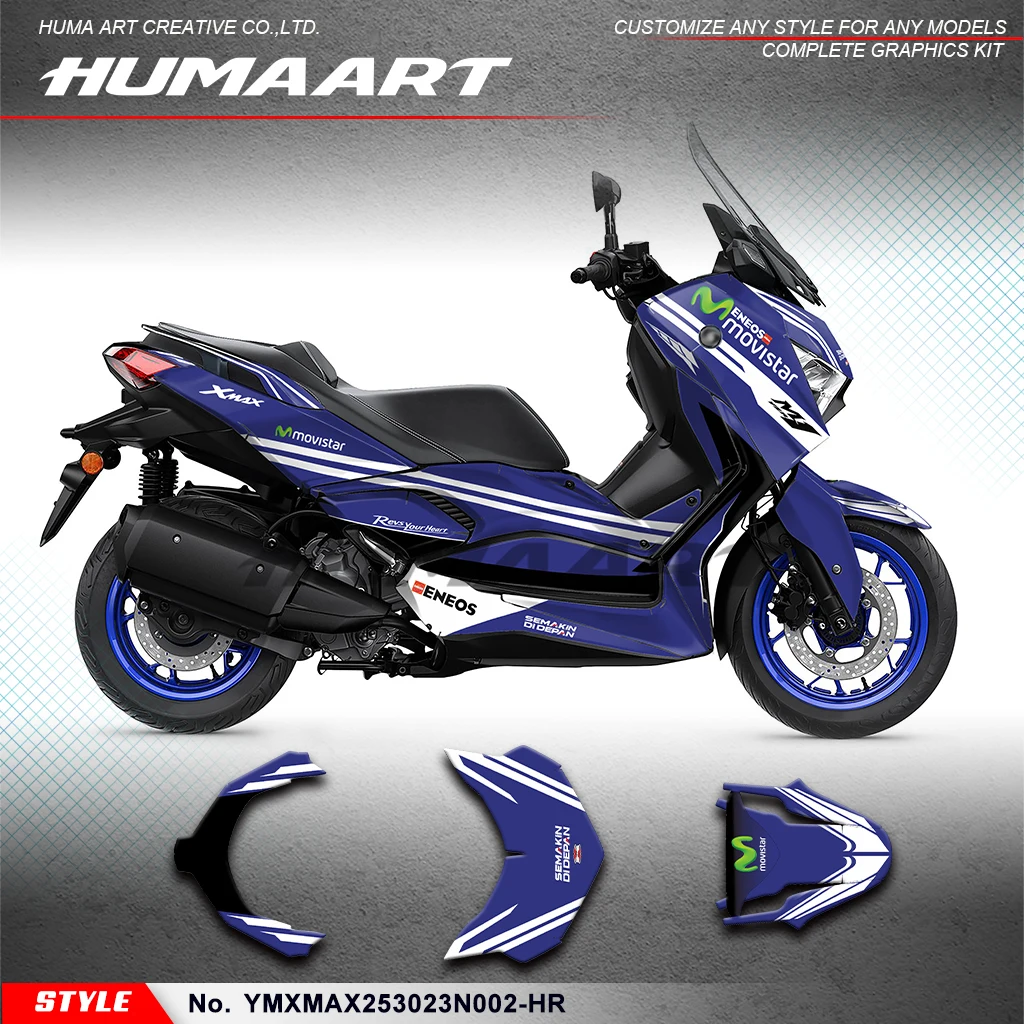 

Липкая наклейка huпера, виниловая графика для Yamaha XMAX 250 300 2023, YMXMAX253023N002-HR