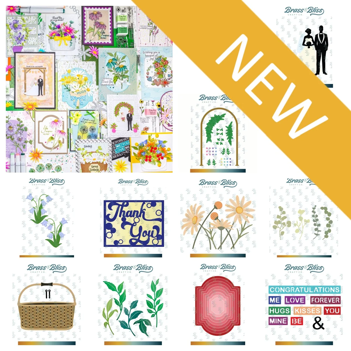 

April 2026 Wedding Couple Flowers Metal Cutting Dies for DIY Greeting Card Making Scrapbooking Craft Paper Decoration New