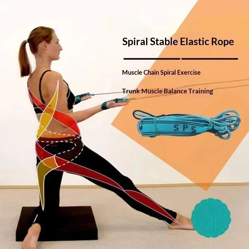 1Pcs Muscle Training Sport Stretches Rope For Yoga Dance Gymnastics Spiral Stretch Strap Yoga Stretching Strap
