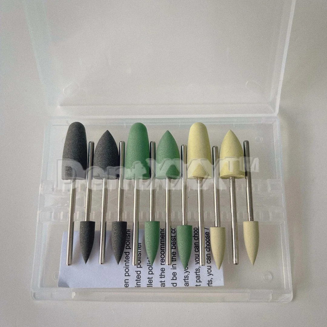 

Hp0412 12Pcs/Kit Resin Polishing Kits for Low Speed Tools, Hp Type Shank Diameter 2.35mm