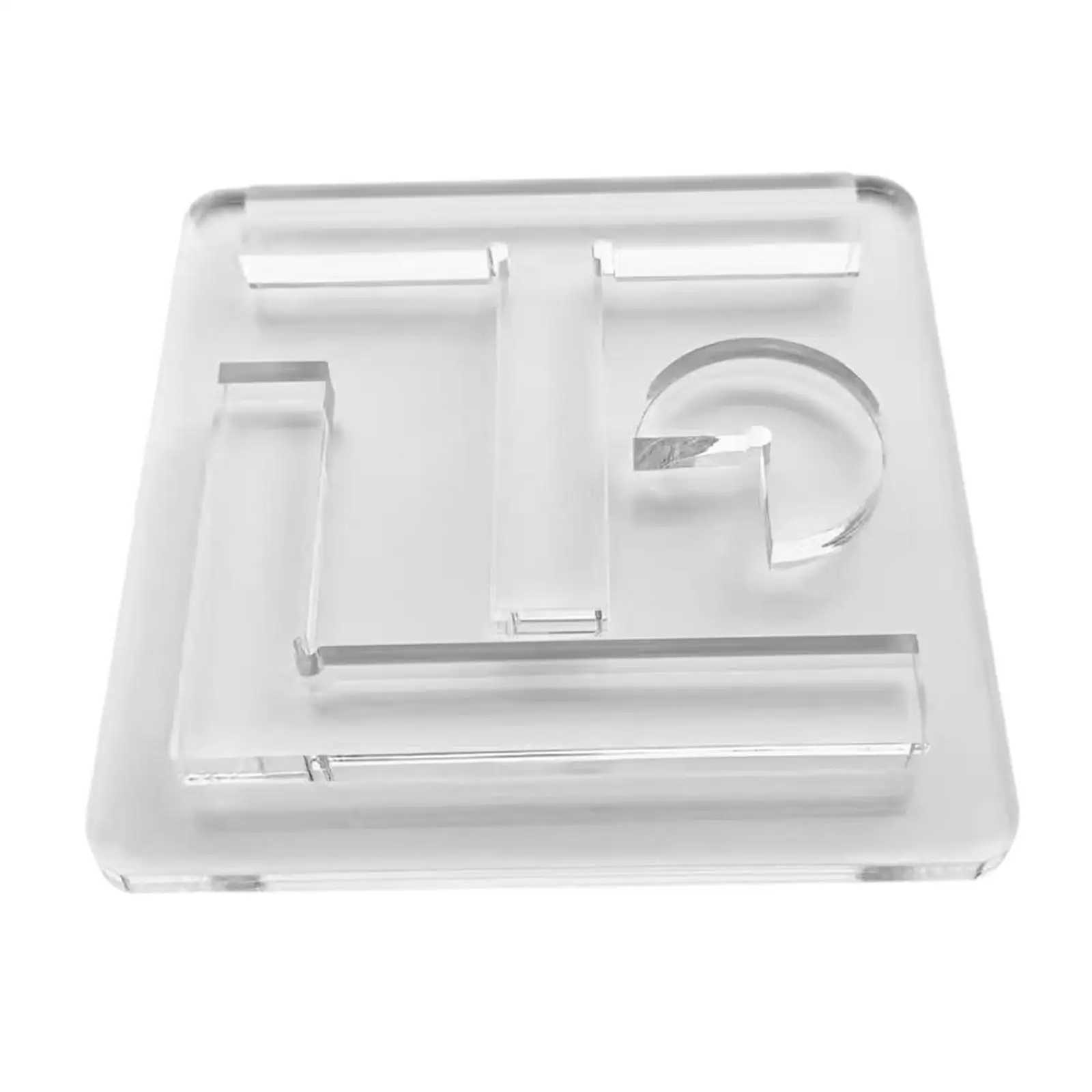 4Pcs Stamp Positioner Ruler Clear Ruler for Shadowing Image Drawing Domestic