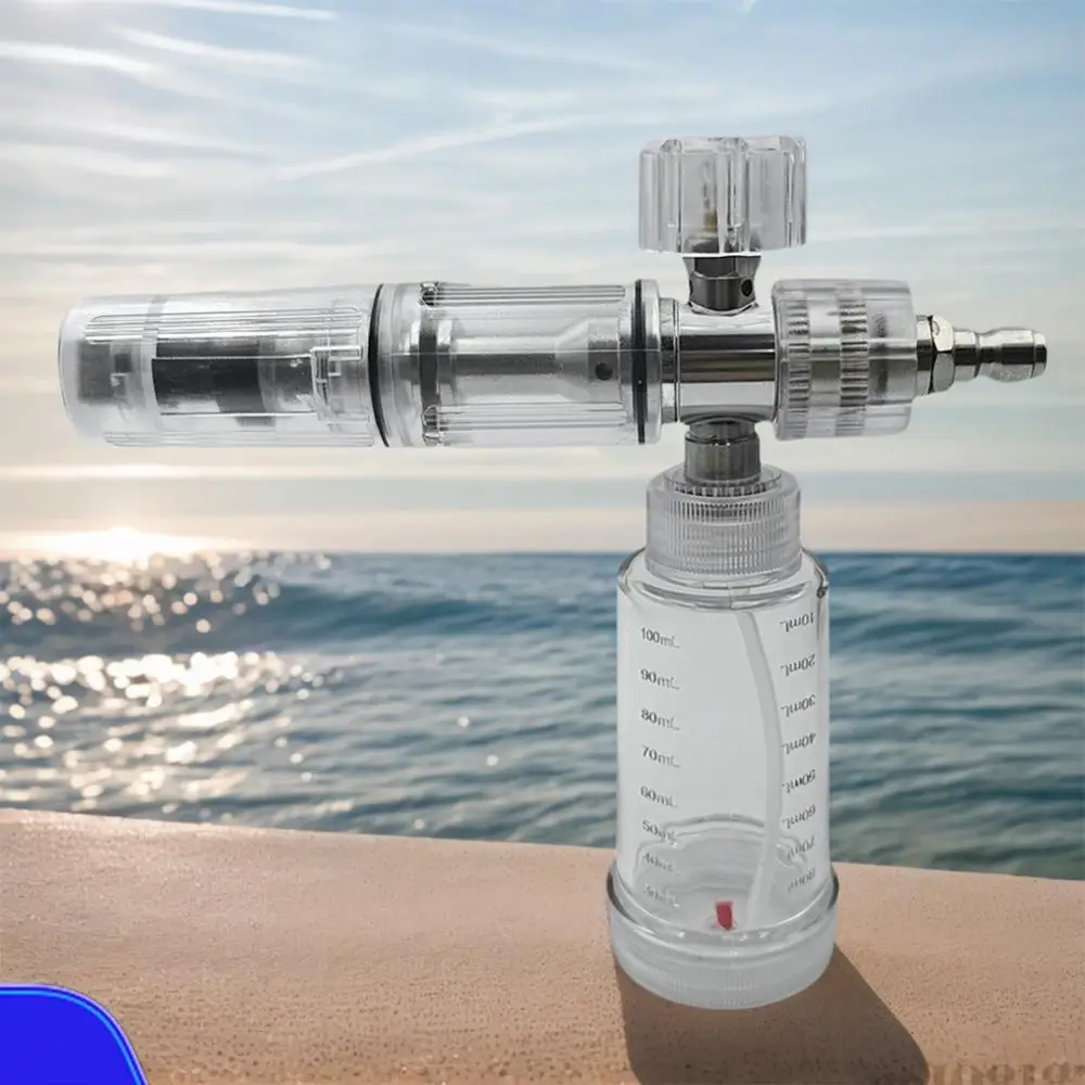 

​​Adjustable 100ml Original Liquid Foam Sprayer for Pressure Washer 1/4'' Quick-Connect Pressure Foam Cannon for Car Washing​