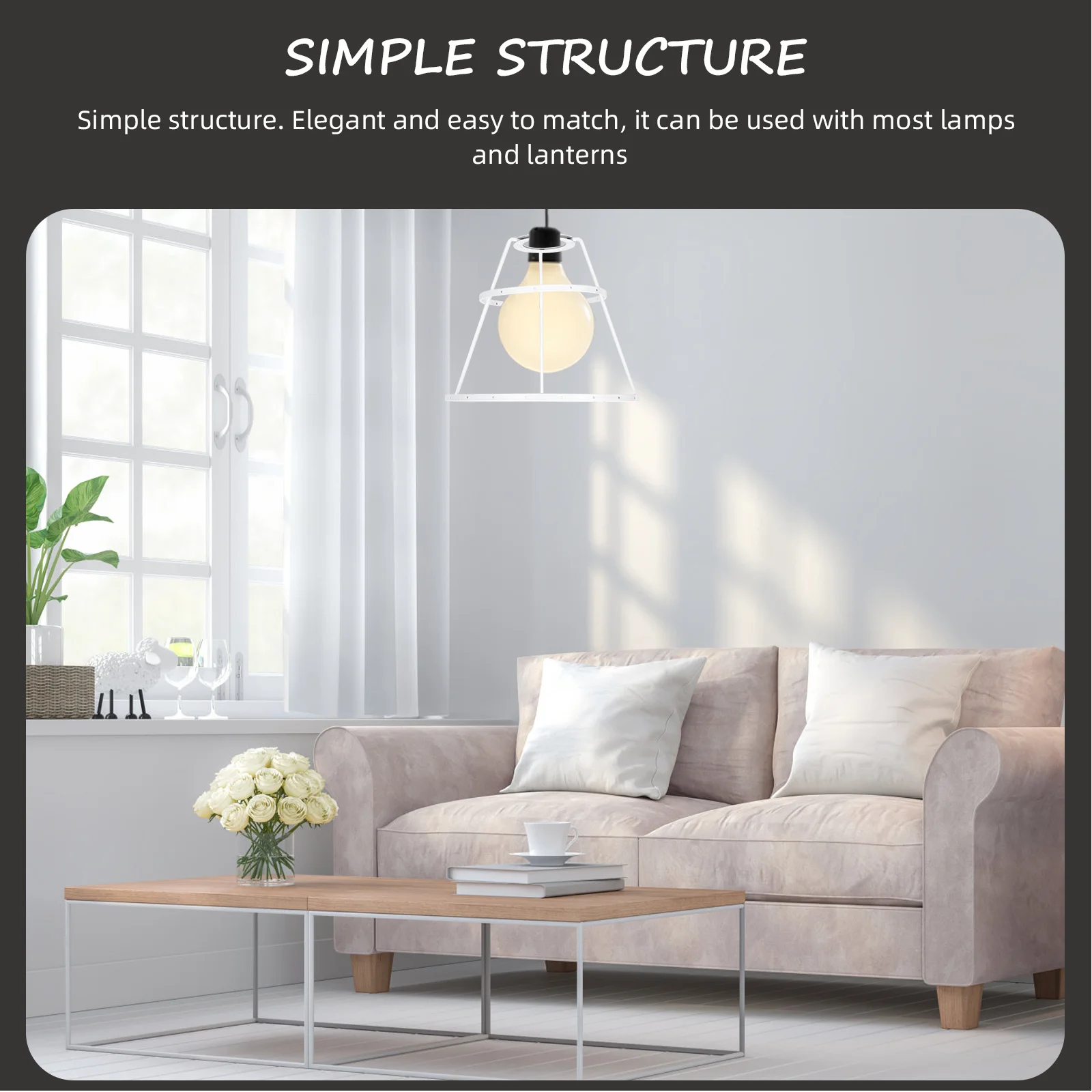 

Iron Lampshade Frame DIY Table Light Frame for Decor Chandelier Bracket Lamp Shade Holder Vintage Style Handicraft Lighting