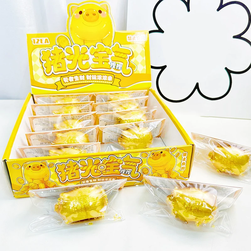 Nette Mini Simulation Gold Farbe Piggy Squeeze Spielzeug Schöne Stress Relief Spielzeug Weiche Mochi Dekompression Zappeln Spielzeug Für Kind Geschenke