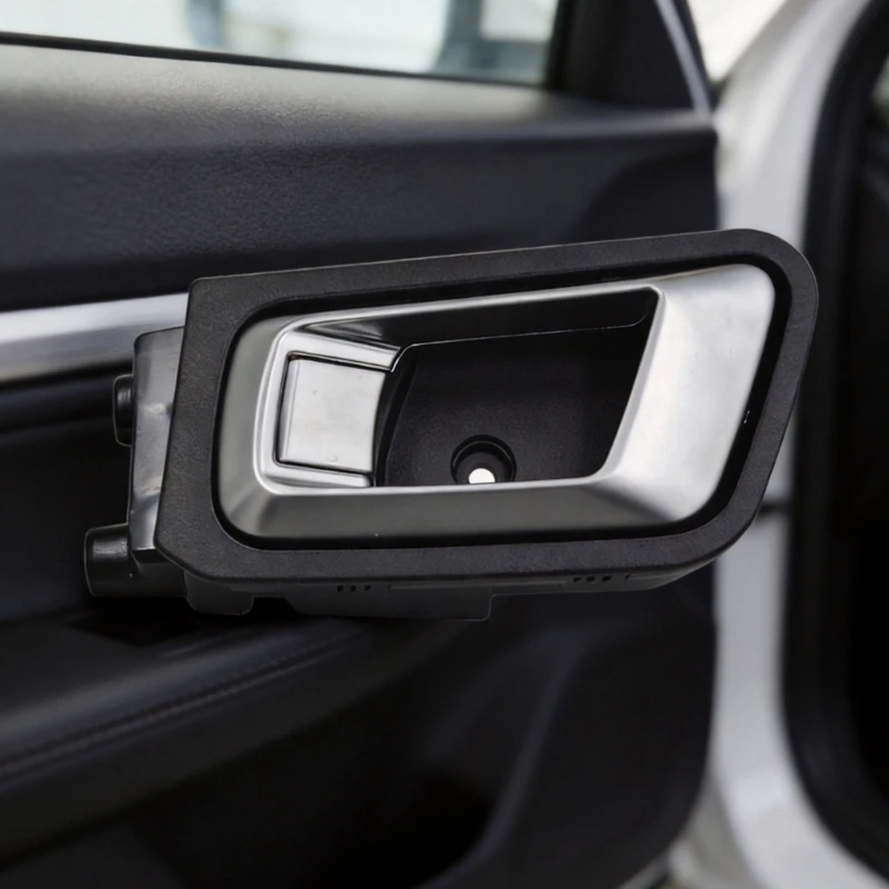 M76E Vehicle Interior Door Handle for BAIC New Energy EC3, Black and Silver Pull Part for Daily Cabin Repair Service