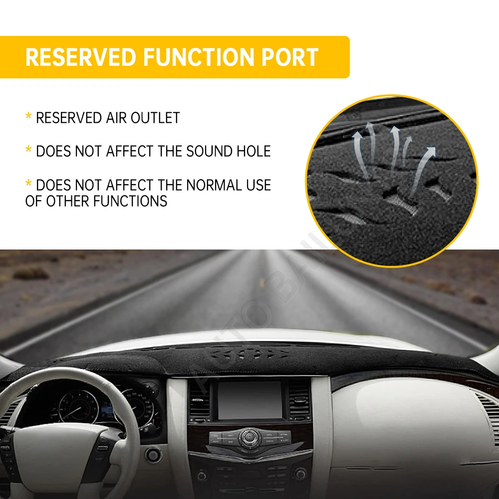 Couverture de panneau de voiture pour Nissan Patrol, Pare-soleil, Pare-soleil, PingPanel, Accessoires de tapis, Polymères Prada, Y62, Armada, 2010-2021, 2022, 2023