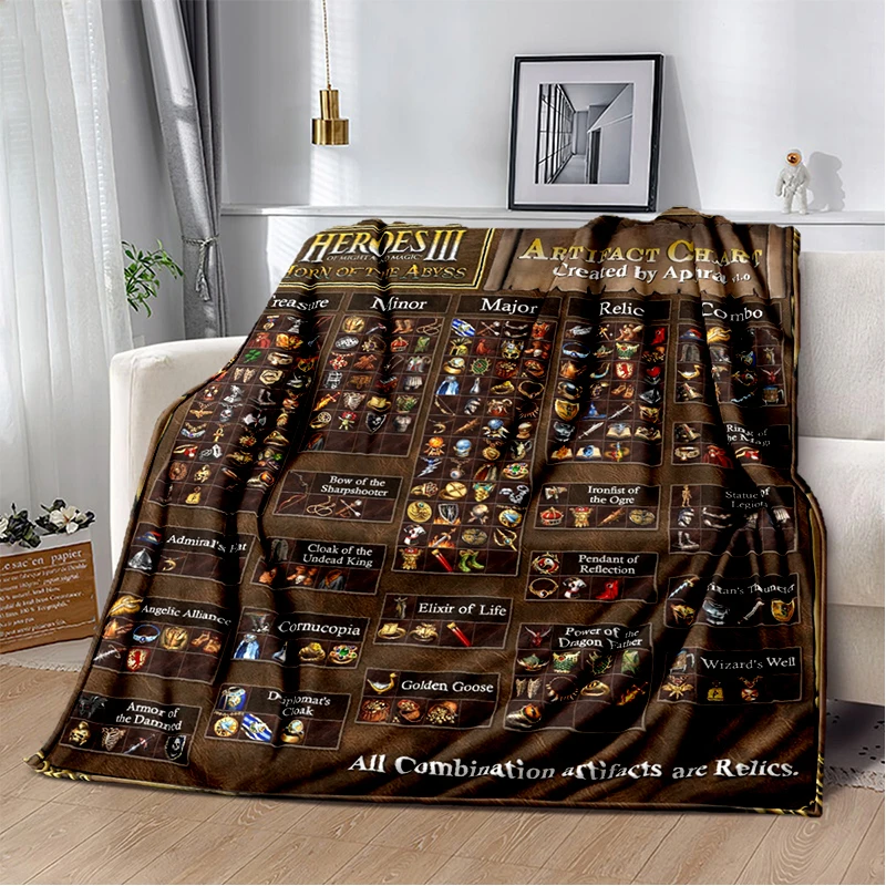 Treasure Chest Heroes of Might and Magic Map 29 Style New HOMM3 Blanket,Soft Throw Blanket for Home Bedroom Bed Sofa Travel Kid
