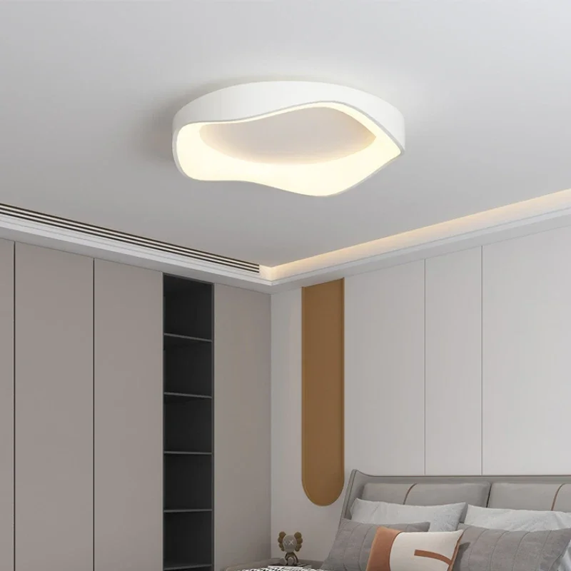 Moderner weißer intelligenter Kronleuchter für Schlafzimmer Wohnzimmer Küchen studie mit Fernbedienung runder Ring LED Decken leuchte Haupt licht