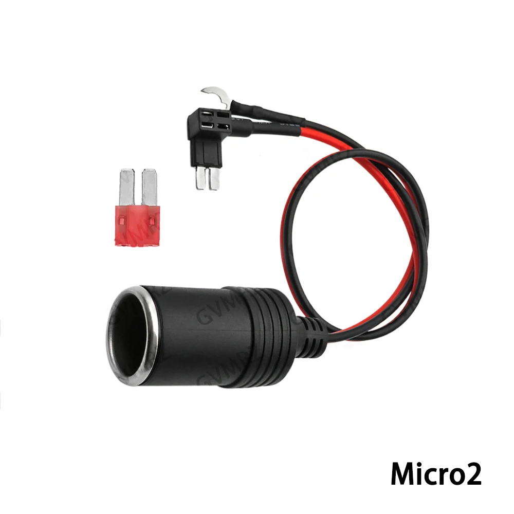 1Set 20A 1A 10A 30A Pure Copper Car Cigarette Lighter Charger Cable Female Socket Plug Connector Adapter Cable With Car Fuse 