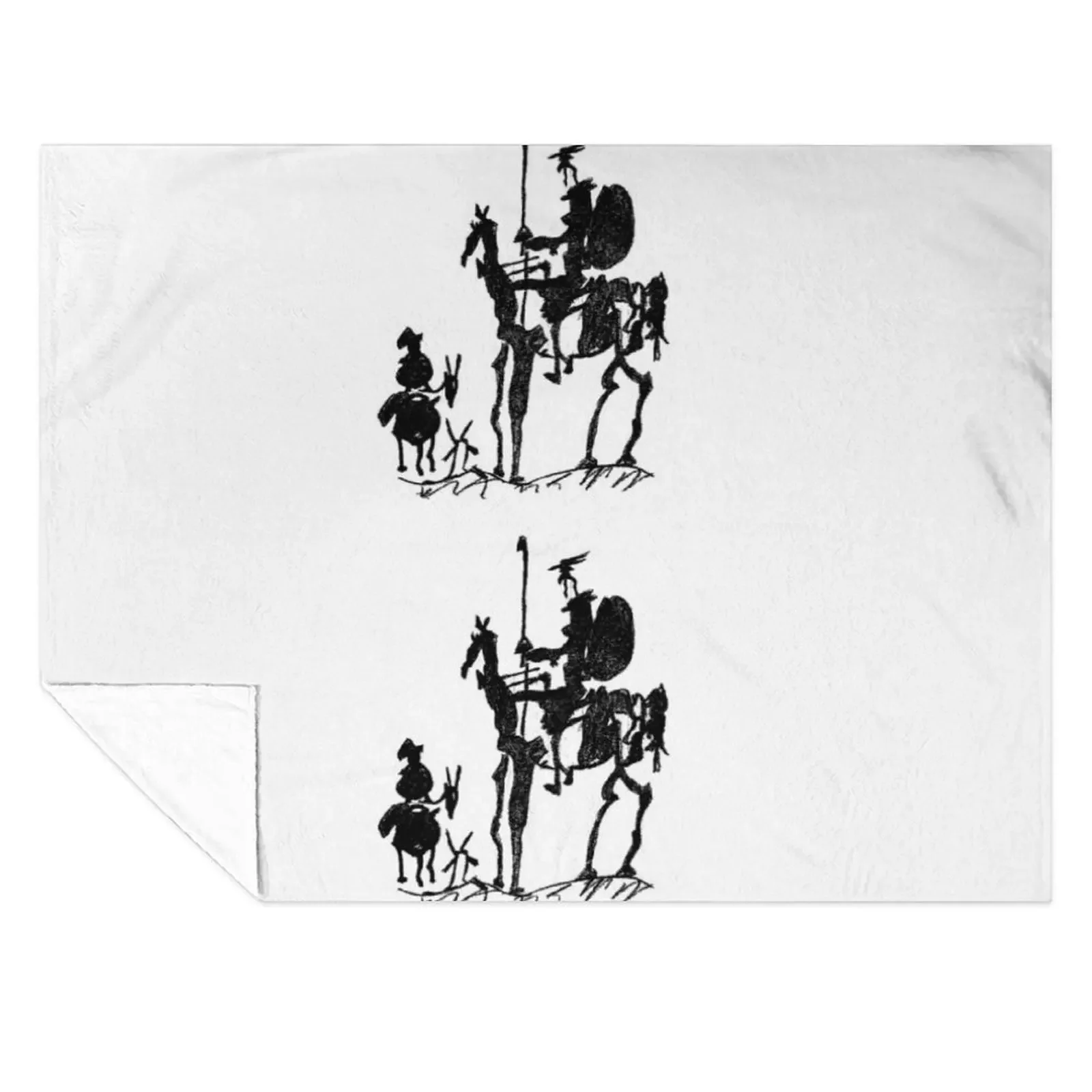 

THE ADVENTURES OF DON QUIXOTE AND SANCHO Throw Blanket Polar Picnic Soft Plaid Plaid on the sofa Blankets