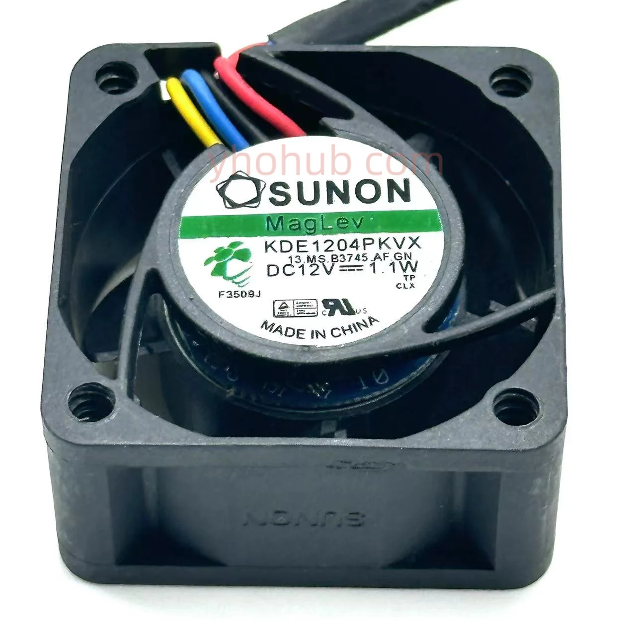 SUNON KDE1204PKVX 13.MS.B3745.AF.GN DC 12V 1.1W 4-wire 40x40x20mm Server Cooling Fan