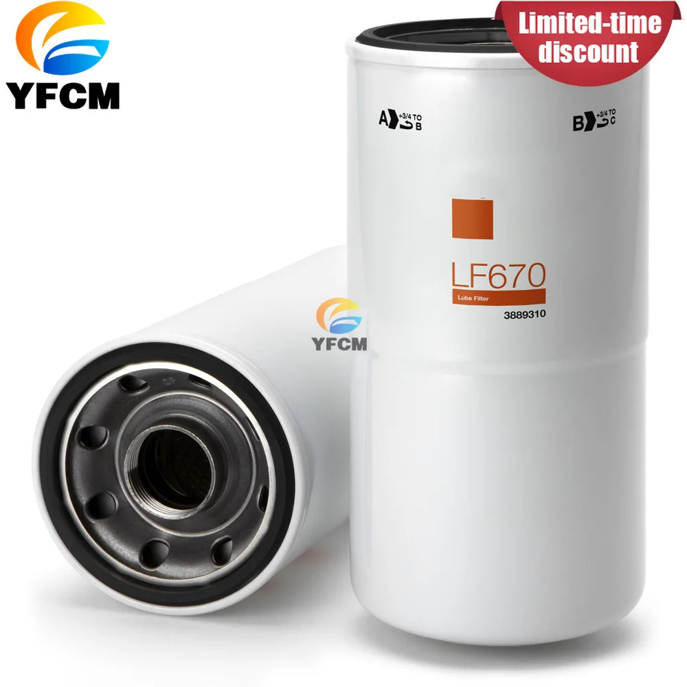 1 PCS LF670 27695 604208 Engine Oil Filter for Fleetguard Cummins Engine