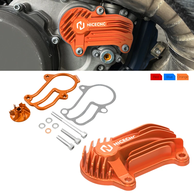 

For KTM 2020-2023 EXC 300 250 XC-W Oversized Water Pump Cooler Impeller Spacer & Water Pump Cover Kit SX 250 300 XC 2019-2022