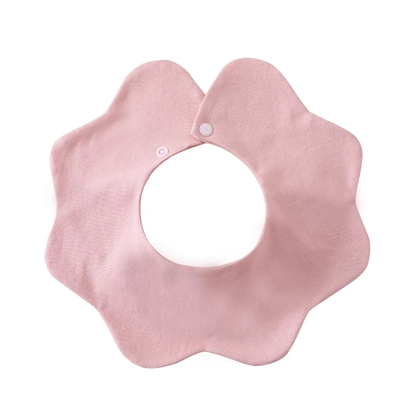 Cotton Drooling Apron 360 Degree Rotating Burp Cloths Feeding Bib Adjustable Color Nursing Bib for Baby 0-3 Year 425F