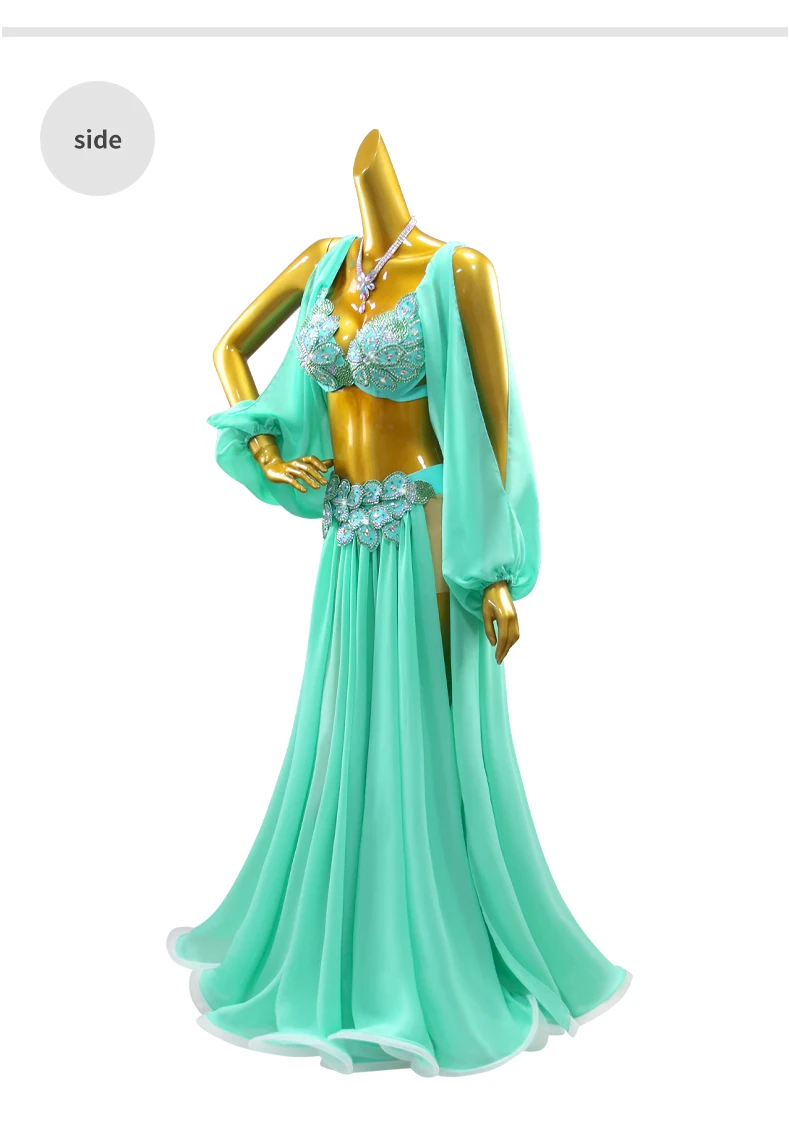 Bauchtanz-Übungskleidung Orientalisches Kostüm Damenkleid Unterrichtsrock Bauchtanz-Bühnenanzug 2026 Karneval Tanzkleidung Outfit – Detail 8