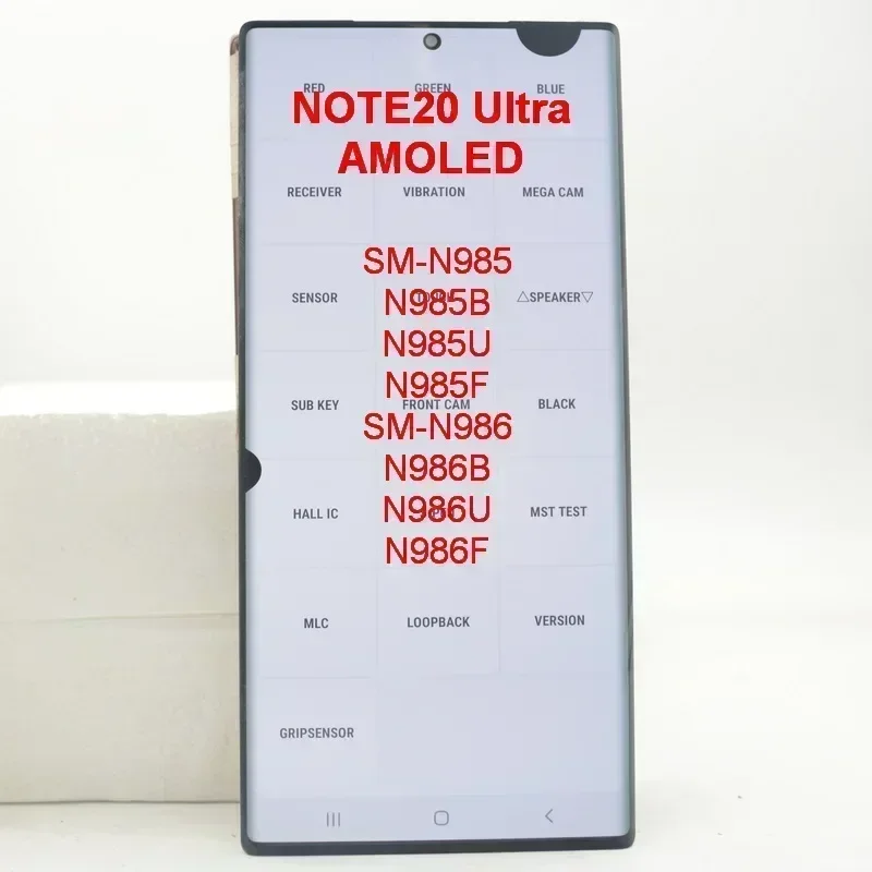 NOTE20 Ultra AMOLED Screen Assembly for Samsung Galaxy NOTE20 Ultra N985F N9685F/DS Lcd Display Digital Touch Screen Replacement