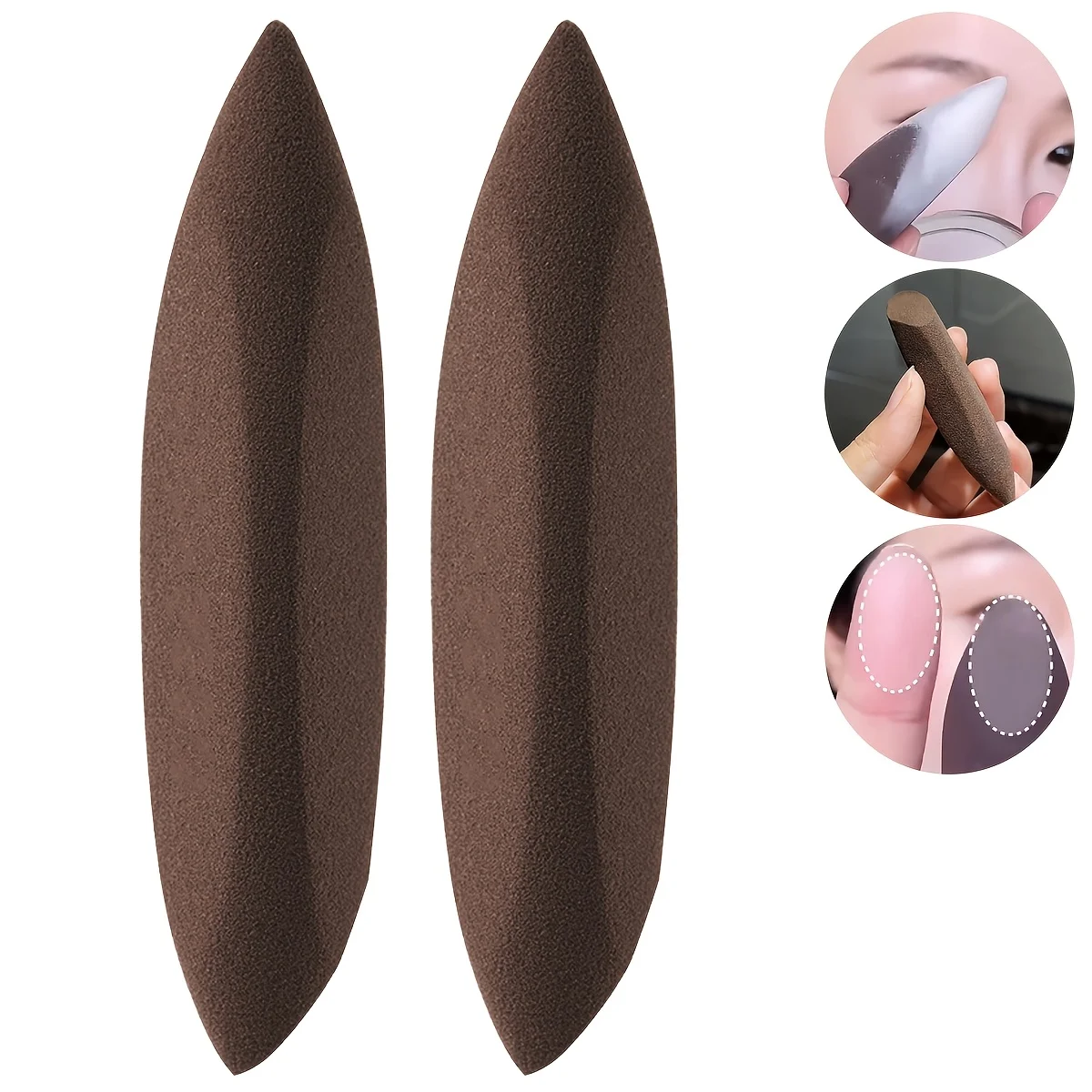 2026 New Brown Beauty Sponge: Hypoallergenic, Hydrophilic Polyurethane Makeup Sponge—Packs of 1, 2, 4, or 8