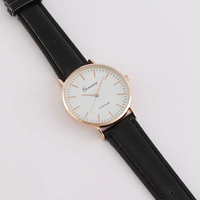 럭셔리 브랜드 남성용 시계 패션 메탈 라운드 다이얼 아날로그 쿼츠 손목시계 남녀 가죽 밴드 캐주얼 심플 남성 시계