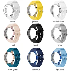 Tempered Glass+Case+Silicone Strap For Samsung Galaxy Watch 7 6 5 4 40mm 44mm 2 pack PC Screen Protective Cover Galaxy Watch 6 7