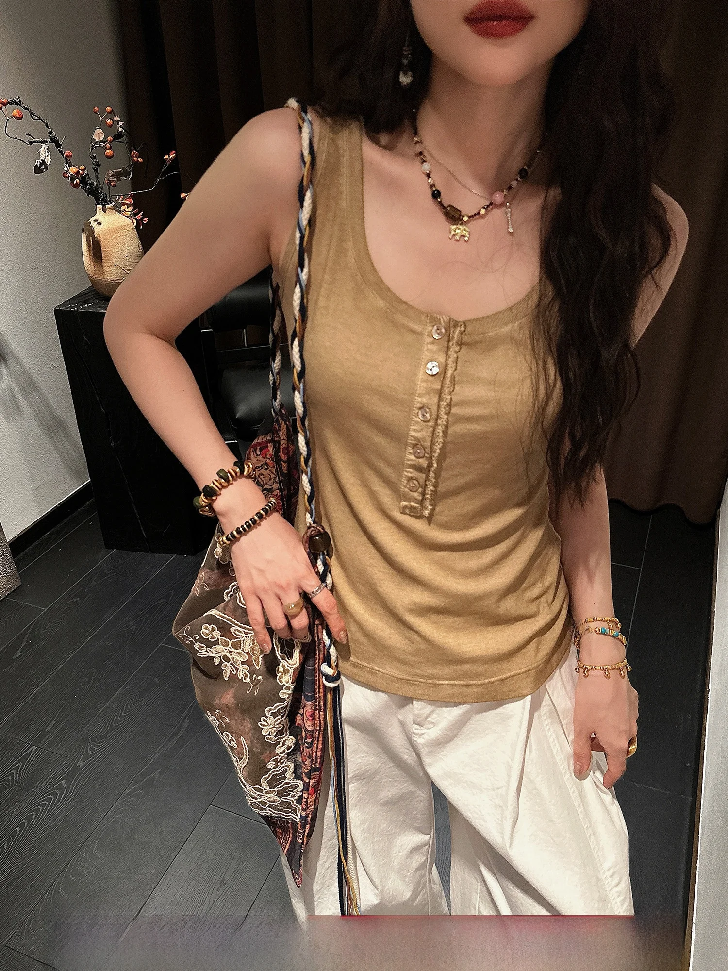 

Sanji Bla Flower Lin ort Sve Women's T-irt 2025 New Silk Wool Combo Loose Fit round Ne Moisture ng